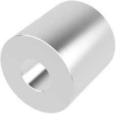 ALUMINUM UNTHREADED SPACER 3/8" OD, 1/2" LONG, FOR NUMBER 8 SCREW