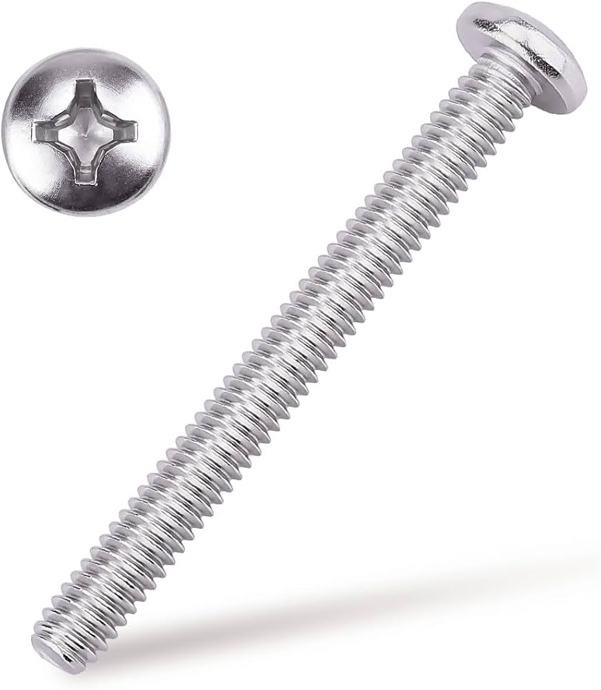 PASSIVATED 18-8 SS PAN HEAD PHILLIPS SCREW 6-32 THREAD, 1/4" LONG (Pack of 100)