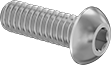 18-8 SS Button Head Hex Drive Screw 8-32 Thread Size 1/2 Long (Pack of 100 each)