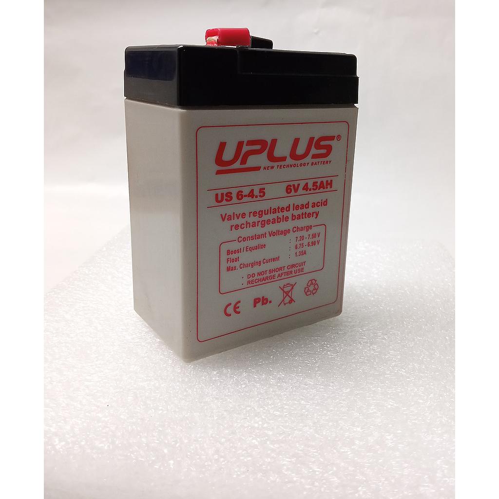 VALVE REGULATED LEAD ACID RECHARGEABLE BATTERY 6-4.5 6V 4.5AH