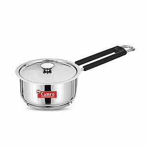 Stainless Steel Induction Base Sauce Pan With Lid For Tea 3 liter