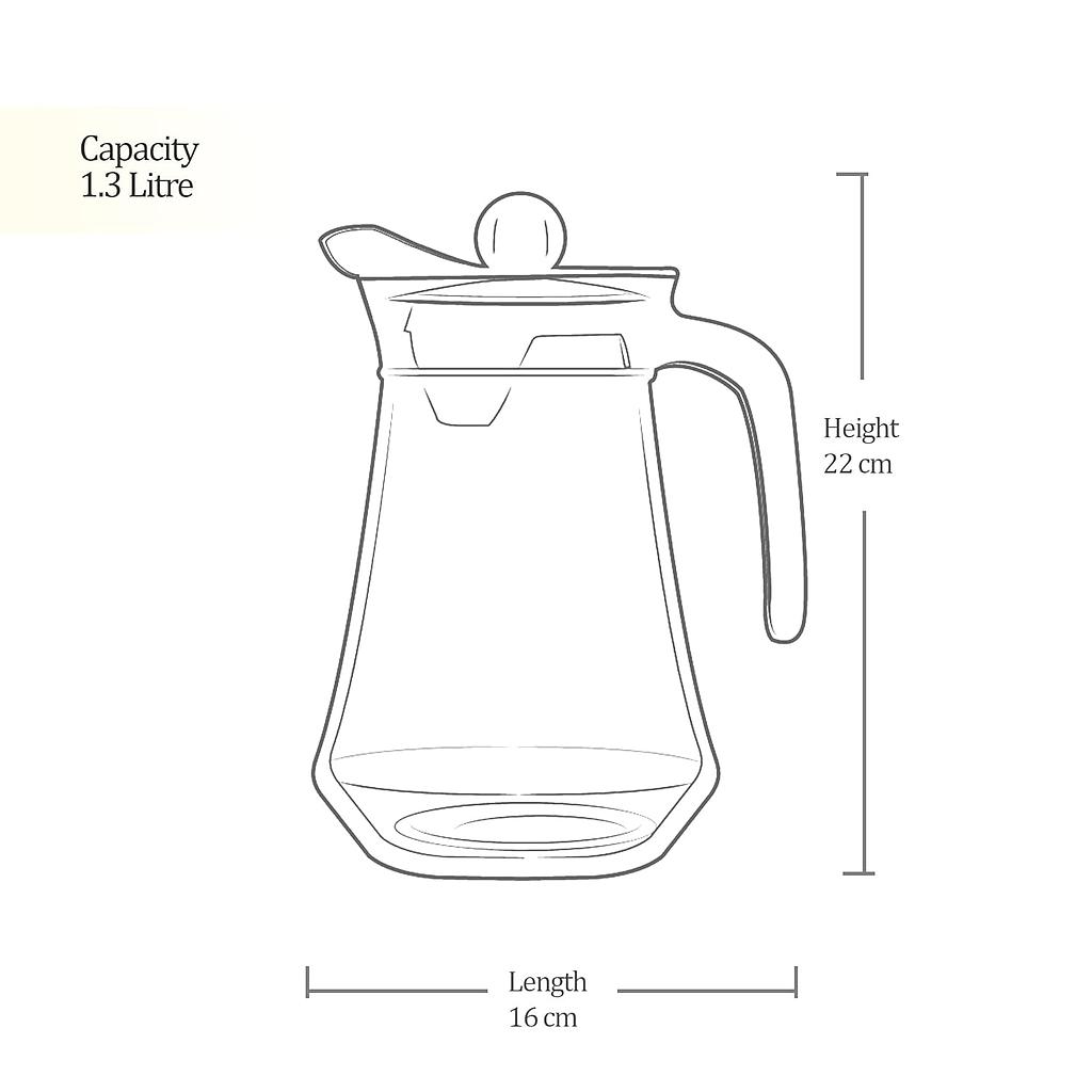 Milton Conical Fresh 1300 Glass Jug 1.3 litres (Glass)