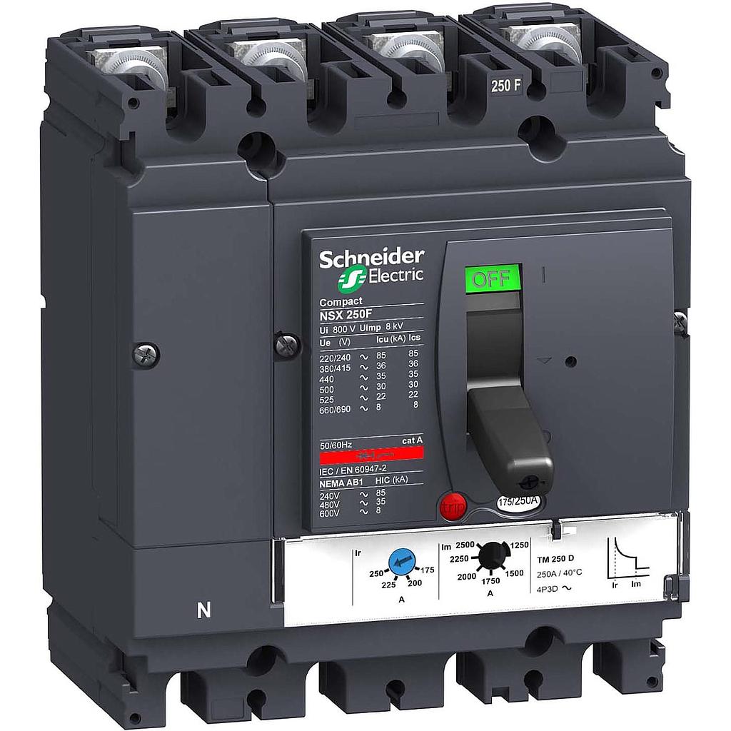 63A MCCB  4 pole with metal box