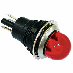 Indicating Lamp Red 22.5 Dia 220 VAC