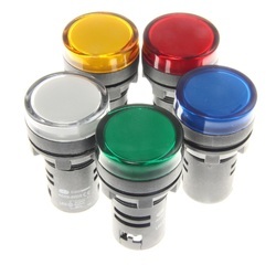 TEKNIC BARREL TYPE IND LAMP Yellow Dia 22.5