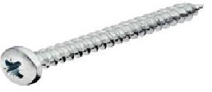 HOSPA CHIPBOARD PAN HEAD SCREW FULLY THREADED, GALVANIZED, 3.5 X 15 MM