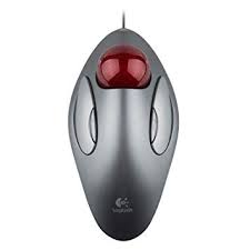 Logitech Trackman Marble Mouse, Four-Button, Programmable, Dark Gray