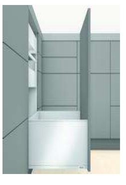 LEGRABOX F-HEIGHT 40 KG STAINLESS STEEL STANDARD HIGH FRONTED DRAWER FOR A NOMINAL LENGTH OF 500 MM