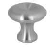 DIA 32X30 MM, STAINLESS STEEL MATT ROUND KNOB