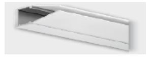 Plug Fitting 17.5X22 Milky for Glass edge Profile Plastc