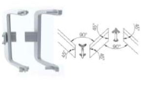 PROFIN - 90? C GOLA PROFILE INTERNAL EXTERNAL CONNECTOR,SILVER