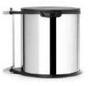 WASTEBIN DELUXE BRIGHT STEEL 15L