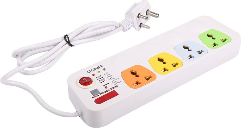 4 Socket +1 Switch Extension Box 5 mtr Length