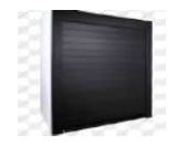 ROLLER SHUTTER GLASS BLACK 900X1500MM