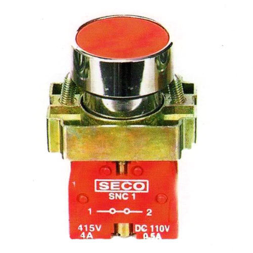 Push Button 22.5 Dia Green with NO Element