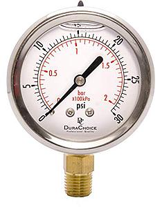 21/2 Inch DIAL : 1/4 Inch BSP(M) BOTTOM CONNECTION                           DIRECRT MOUNTING;                        RANGE :  0 - 21 Kg/cm2 (  0 - 300 lb/in2)