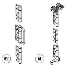 HAFELE WF HINGE SET 100 MORTICED SQUARE SS