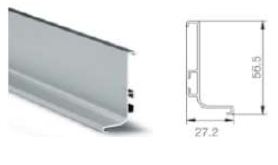 PROFIN - GOLA PROFILE, J -2800MM -GRAPHITE