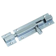 4 Inch Tower Bolt silver finish