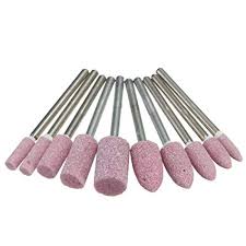 DIE GRINDING STONES ALUMINIUM OXIDE 3/8 Inch CONE TYPE PINK 1/4 Inch SHANK