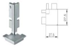 PROFIN - 90 Degree GOLA PROFILE EXTERNAL CONNECTOR, J, ROSE GOLD