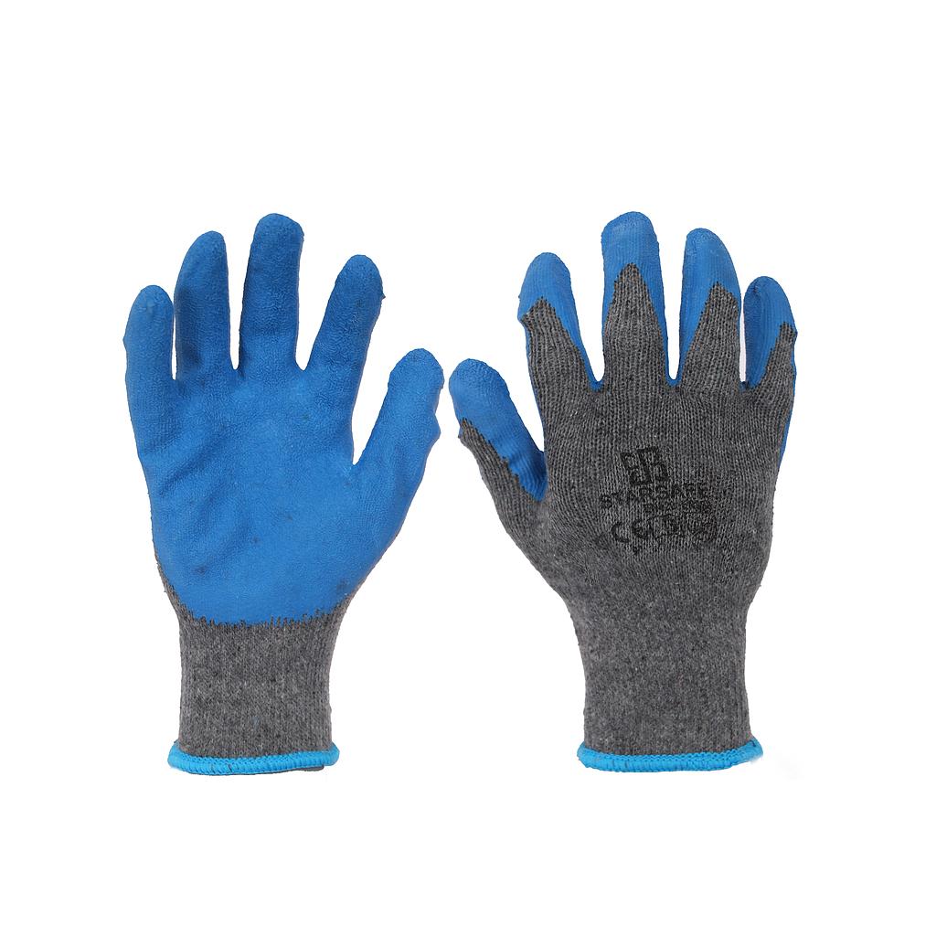 INDUSTRIAL LATEX COATED GLOVES / NAVY BLUE SIZE 10