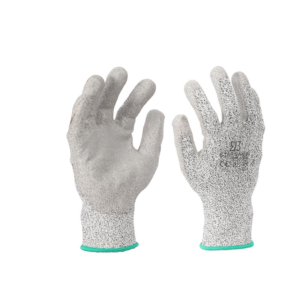 INDUSTRIAL PU COATED CUT RESISTANT GLOVES / LEVEL 5 SIZE 9