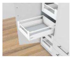 ANTARO D - HEIGHT SILK WHITE 30 KG INNER DRAWER FOR A NOMINAL LENGTH OF 500 MM