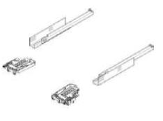 TANDEM RUNNER NL 500MM FULL EXTENSION 30KG WITH LOCKING BRACKET, COMPATIBLE WITH TIP-ON