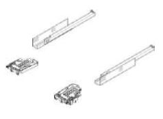 TANDEM RUNNER NL 550MM FULL EXTENSION 50KG WITH LOCKING BRACKET, COMPATIBLE WITH TIP-ON