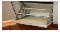 SHOE RACK FITTING,3 COMPARTMENT,PLASTIC,WHITE ALUMINIUM RAL 9006