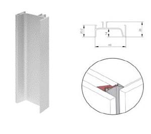 PROFIN - SINGLE / SIDE GOLA PROFILE, 2400MM, SILVER