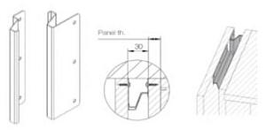 PROFIN - REAR SPACER BRACKET, STEEL NICKEL PLATED