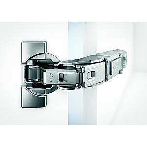 CLIP TOP BLUMOTION 110  STANDARD HINGE FOR OVERLAY APPLICATIONS WITH 2 MM EXTRA OVERLAY AND CLIP STRAIGHT STEEL MOUNTING PLATE SET (SPECIAL HINGE)