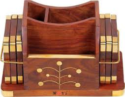 Wooden Desk Set Desk File holder & Pen Holders