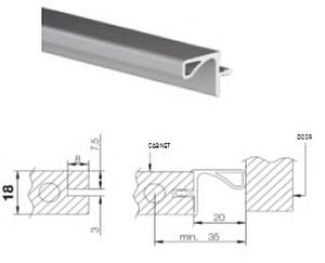 PROFIN - WALL UNIT GOLA PROFILE, DARK BRONZE, 2800MM