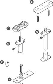 SET OF ACCESSORIES FOR 1 ADDITIONAL SF-A84D HINGED DOOR