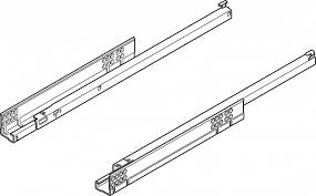 551H4601B TANDEM 30 KG SINGLE EXTENSION RIGHT RUNNER WITH INTEGRATED BLUMOTION FOR A NOMINAL LENGTH: 460 MM