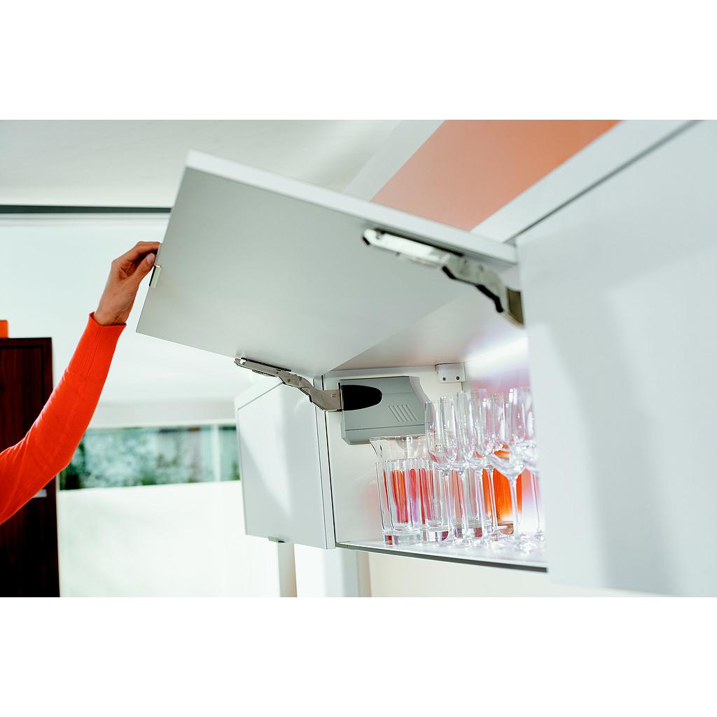 AVENTOS HS GREY STANDARD TYPE B LIFT SYSTEM FOR WOODEN FRONTS AND WIDE ALUMINIUM PROFILE FRONTS OF HEIGHT = 350 - 525 MM AND FRONT WEIGHT : 3.5 KG TO 9 KG