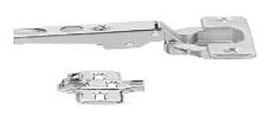 MODUL 100° STANDARD HINGE FOR OVERLAY APPLICATION AND MODUL STEEL CRUCIFORM MOUNTING PLATE SET