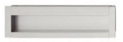 FLUSH HANDLE SIZE: C/C 96MM, ALUMINIUM SILVER COLOURED