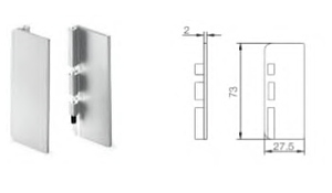 PROFIN - TRIM CAP GOLA PROFILE, C, GRAPHITE