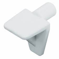 SHELF SUPPORT, PLASTIC, WHITE, 5 MM