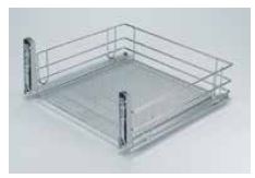 VEGETABLE BASKET FRONT PULL OUT FOR CABINET WIDTH 450MM (SAPPHIRE CHROME)