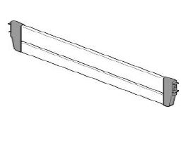 Z40H677S TANDEMBOX plus ORGA-LINE Symmetrical Grey cross divider for high fronted pull-outs,Cabinet width:800 mm, Length: 744 mm Height: 110 mm