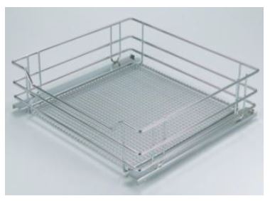 VEGETABLE BASKET INNER FRONT PULL OUT FOR CABINET WIDTH 600MM (SAPPHIRE CHROME)