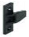 KEKU-KNOCK DOWN FRAME CONNECTORS, PLASTIC, BLACK,INSTALLATION MOUNTING WITH HOSPA SCREWS, BLACK