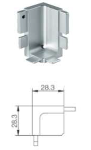 PROFIN - 90 GOLA PROFILE INTERNAL CONNECTOR, J , DARK BRONZE