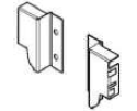 Z30M000S.04 TANDEMBOX M Height R9006 white aluminium right back fixing bracket