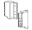 Z30D000S TANDEMBOX D Height R9006 white aluminium left back fixing bracket